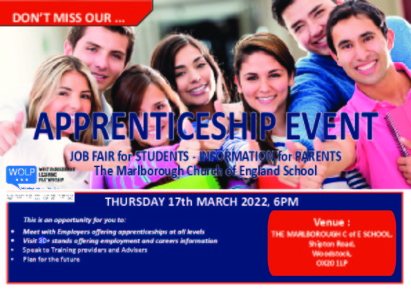 Wolp apprenticeship fair 17 march 2022 marlborough school