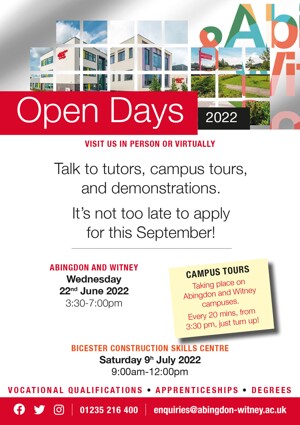 Aw collegeopen day flyer june 2022 ab wit