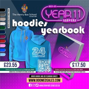 Year 11 Leavers' Hoodie book poster 2024