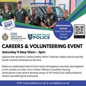 Careers event oxford 11th may poster qr code