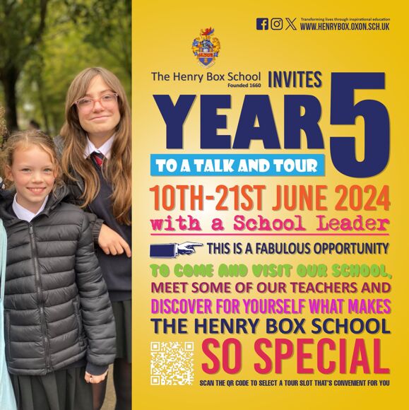 Year 5 talk and tour flyer 2024