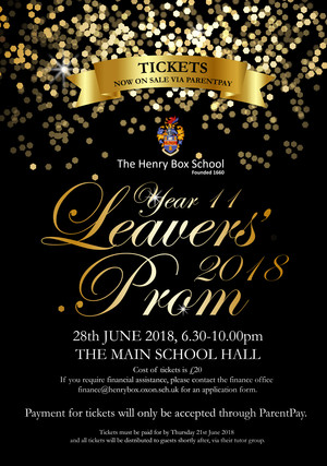 2018 year 11 leavers prom poster 0218