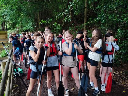Year 7 Oakerwood residential photos 2024 Churchill and Redgrave