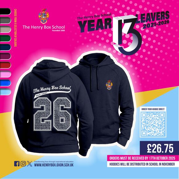 Year 13 Leavers' Hoodie yearbook poster 2026