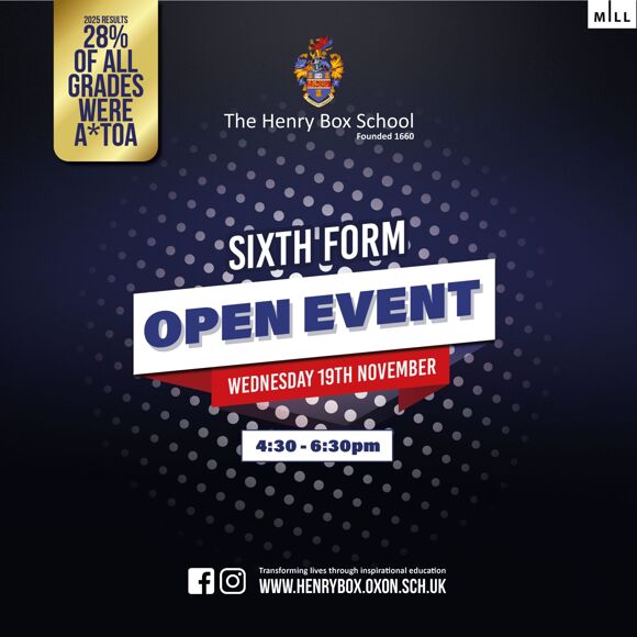 Sixth form open event poster 0925 sq
