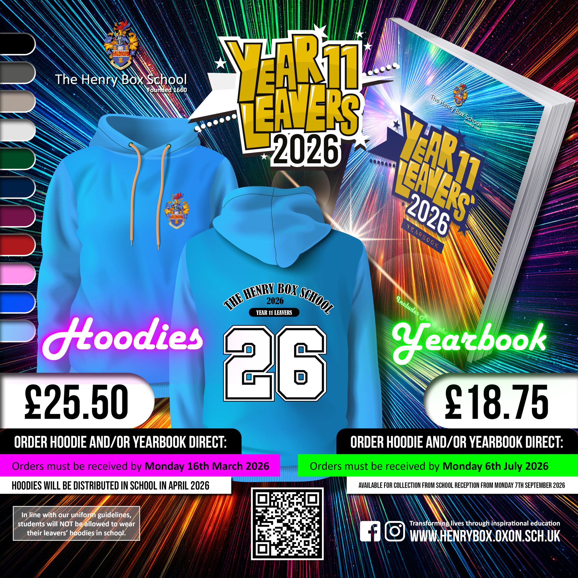 Year 11 Leavers' hoodie Yearbook poster 2026